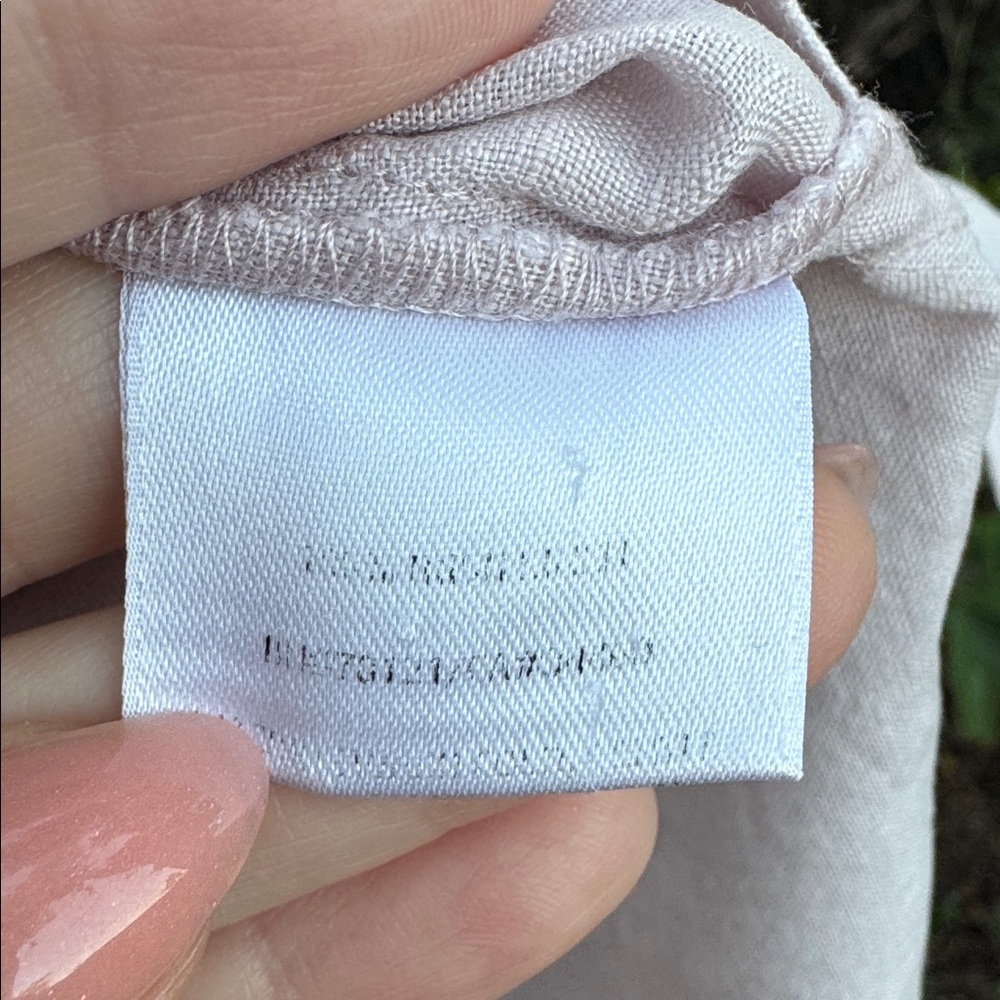 EILEEN FISHER Handkerchief Linen Pintuck Long Shaped Shirt Top, size Large - Picture 7 of 7